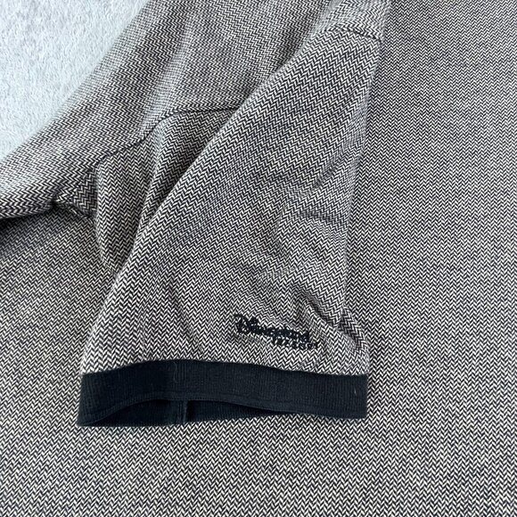 VTG Disneyland Resort Golf Ringer Polo Shirt Men Large Brown Herringbone Mickey - Picture 6 of 12
